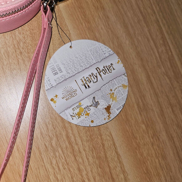 Wizarding World Harry Potter Moaning Myrtle Pink Round Coin Purse Wristlet NWT - Picture 3 of 8